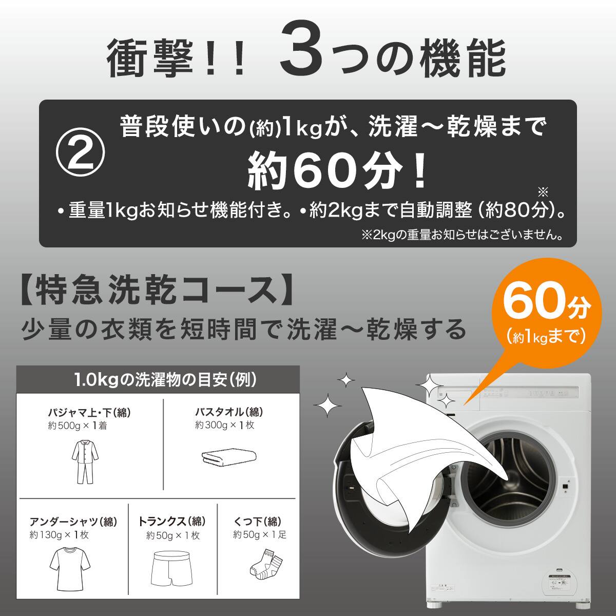6kgドラム式洗濯乾燥機 (ND60KL ホワイト)(リサイクル回収なし