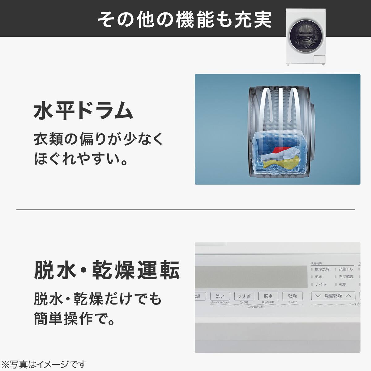 10kgドラム式洗濯乾燥機 洗剤自動投入 (ND100KR2 右開き ホワイト