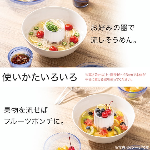 ミニ流しそうめん器(IT-02ホワイト) 3枚目画像
