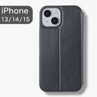 iPhone13-15対応 フリップ分離手帳型スマートフォンケース(CT25 ダークグレー) 1枚目画像