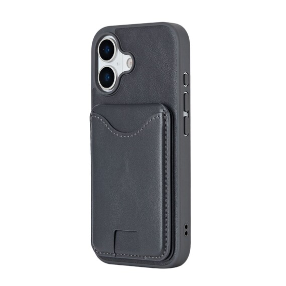 iPhone17対応 スタンド付きスマートフォンケース(CT33 ダークグレー) 6枚目画像