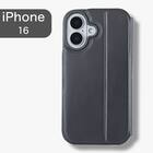 iPhone16対応 フリップ分離手帳型スマートフォンケース(CT26 ダークグレー) 1枚目画像