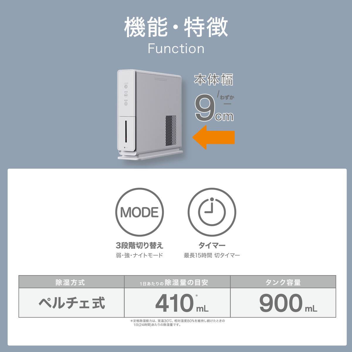 ペルチェ式 除湿機(NR-CS08KW) | ニトリネット【公式】 家具