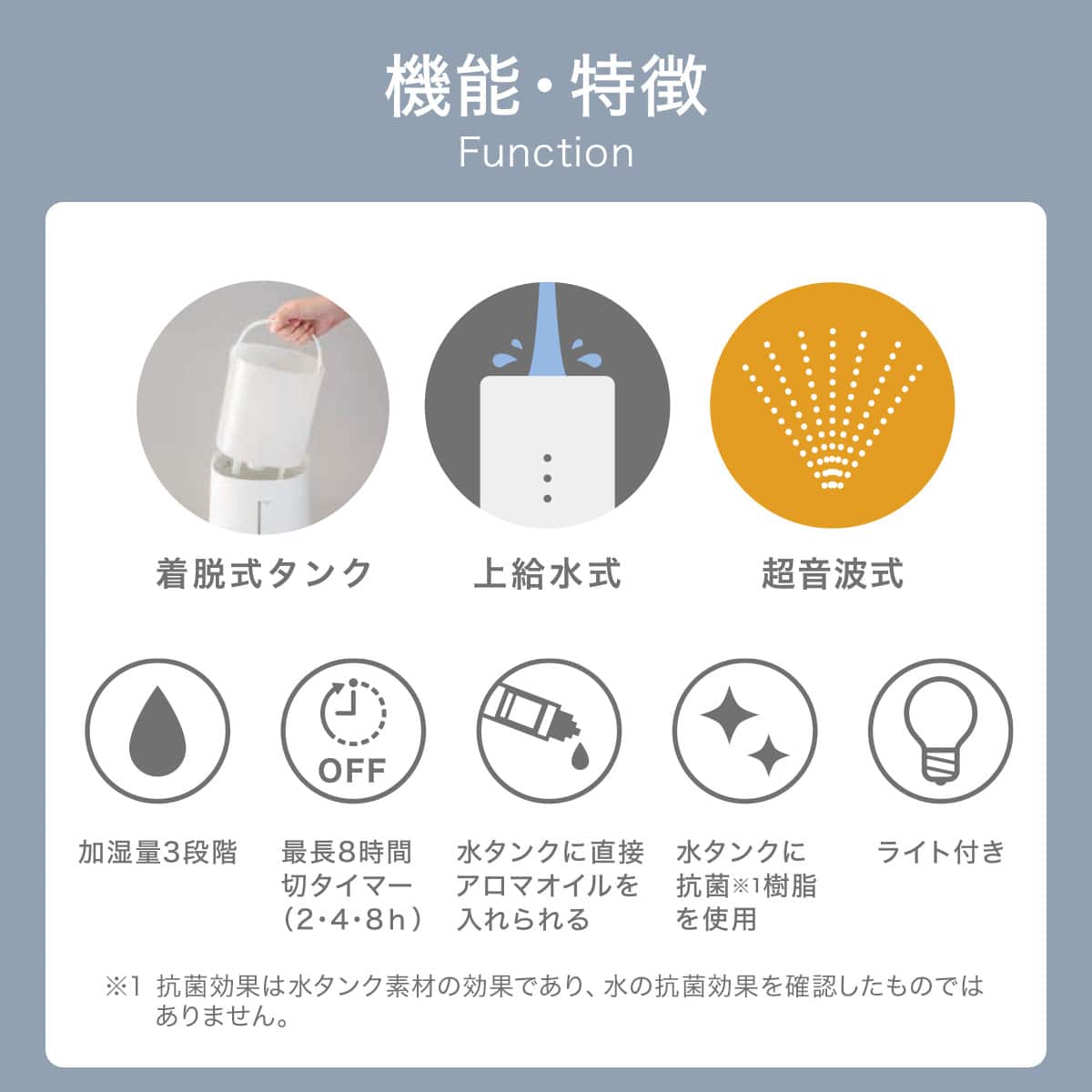 タンク運べる楽給水加湿器(HM07NR ホワイト) | ニトリネット【公式