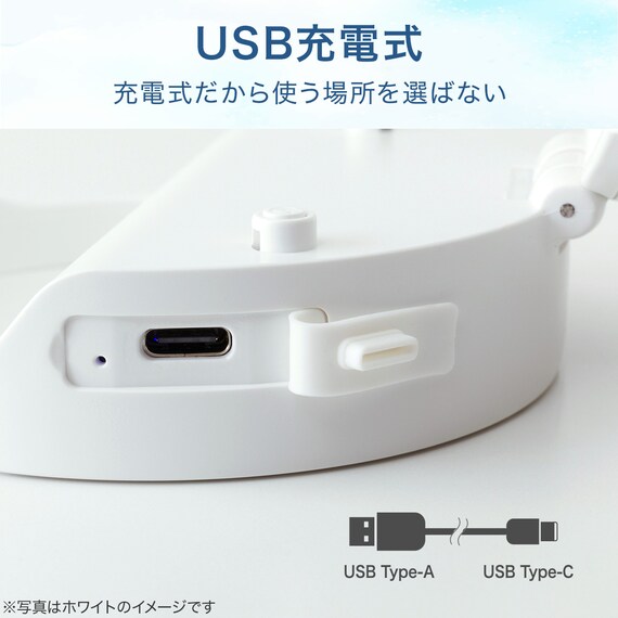 2WAY 首掛けファン(HF331NR ホワイト) 3枚目画像