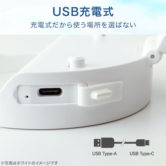 2WAY 首掛けファン(HF331NR ホワイト) 3枚目画像