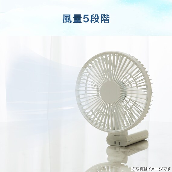 大型ハンディファン(MN10NR ホワイト) 5枚目画像