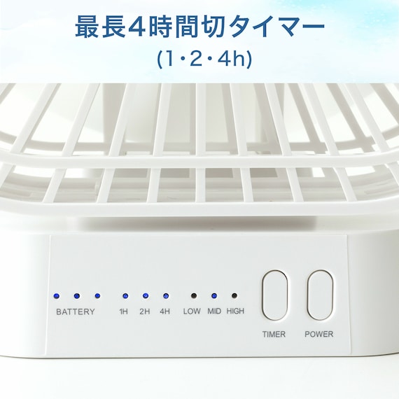 マグネット付きスリムファン(TF24NR ホワイト) 5枚目画像