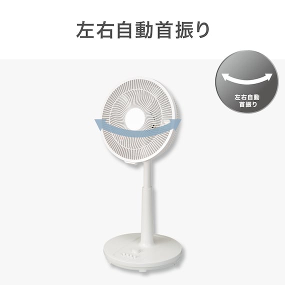 リビング扇風機(30cm FM02NR ホワイト) 3枚目画像