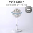 DCタイプ リモコン付きリビング扇風機(30cm FK01NR ホワイト) 3枚目画像