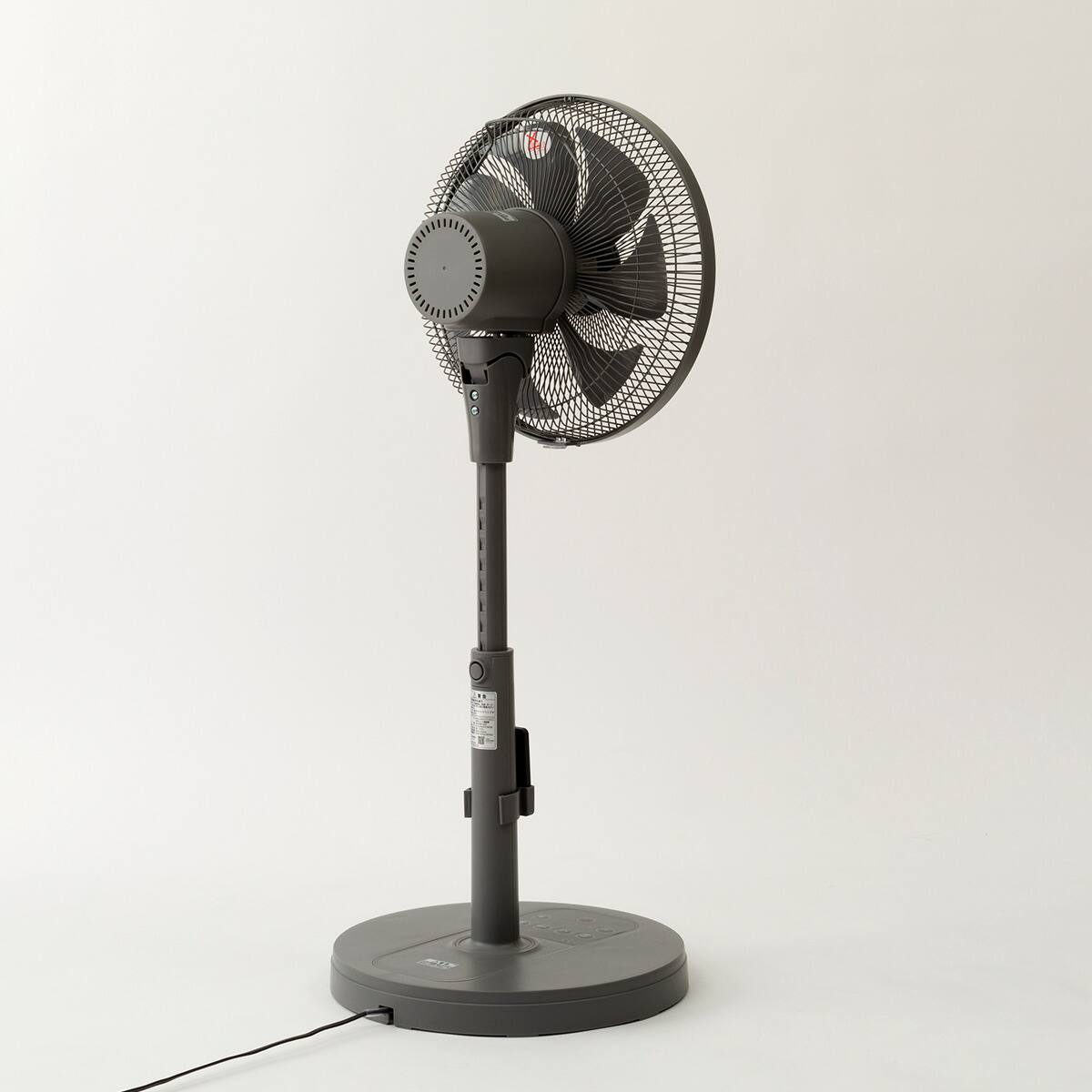 DCタイプ リモコン付きリビング扇風機(30cm FK01NR ダークグレー