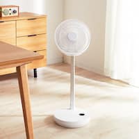 DCタイプ 折りたためるコードレス扇風機(25cm FD04NR ホワイト)