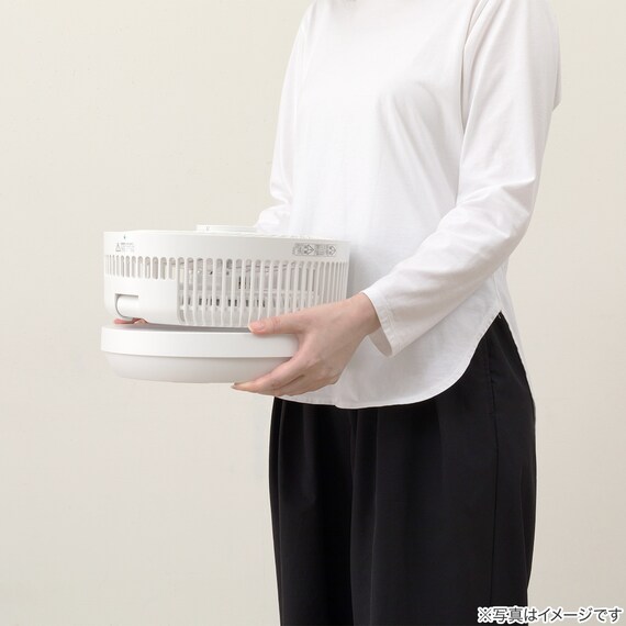 DCタイプ 折りたためるコードレス扇風機(25cm FD04NR ホワイト) 15枚目画像