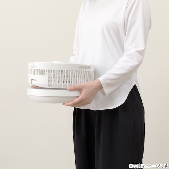 DCタイプ 折りたためるコードレス扇風機(25cm FD04NR ホワイト) 15枚目画像