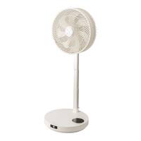 DCタイプ 充電できる収納扇風機 (25cm FS02NR ホワイト)