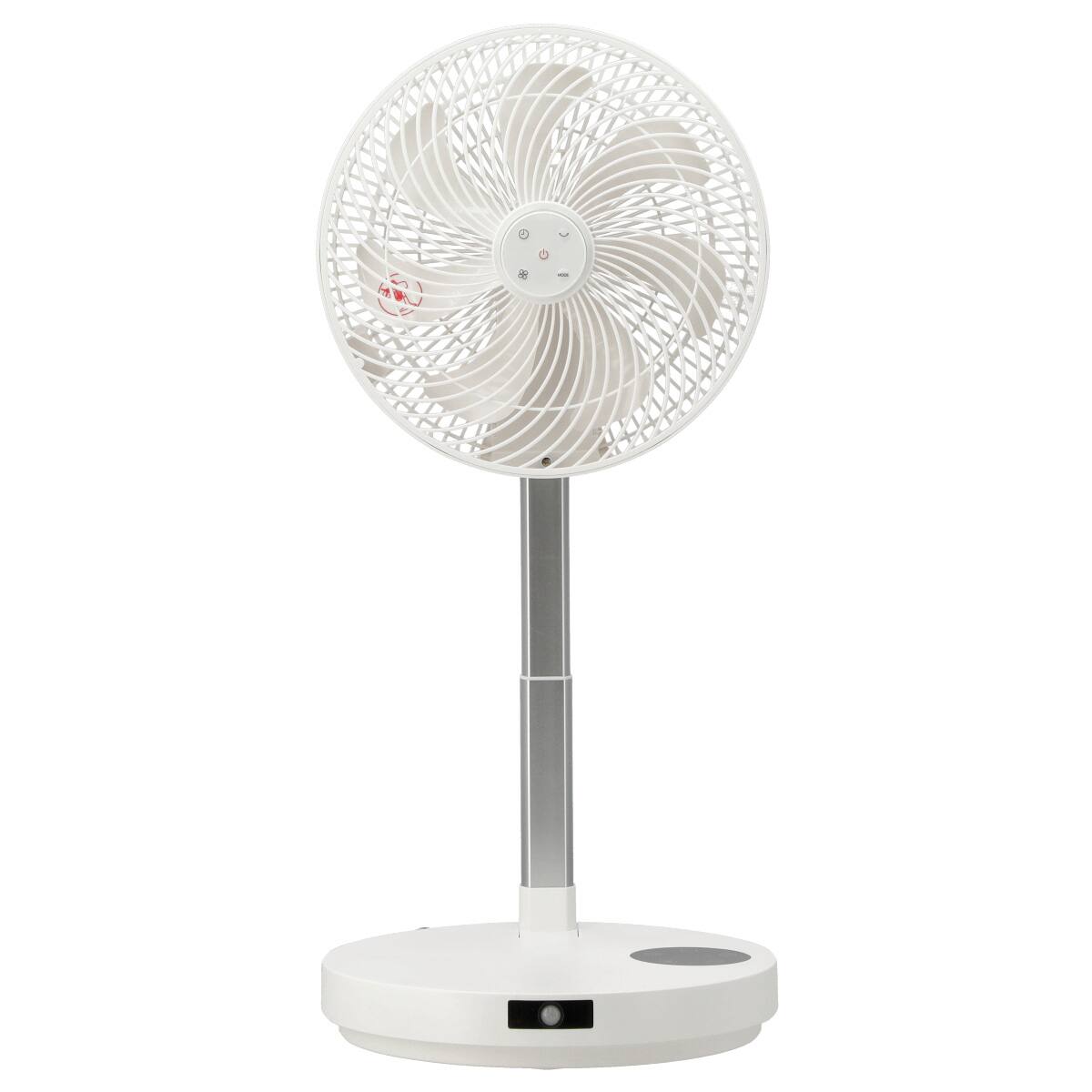 DCタイプ 充電できる収納扇風機 (25cm FS02NR ホワイト) | ニトリ