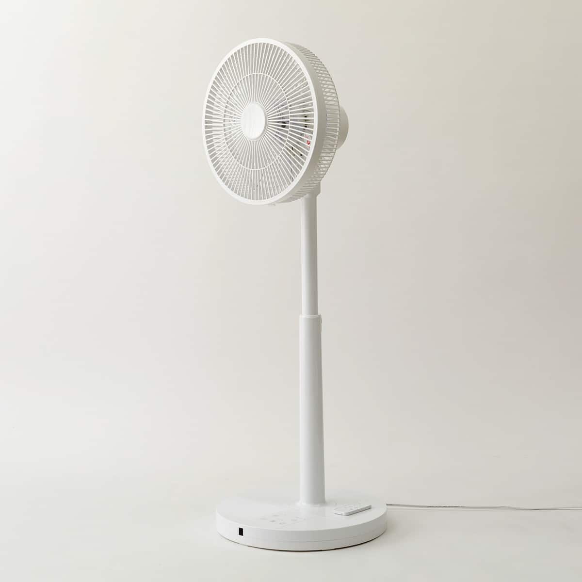 DCタイプ リモコン付きハイタイプ扇風機(30cm FU01NR ホワイト