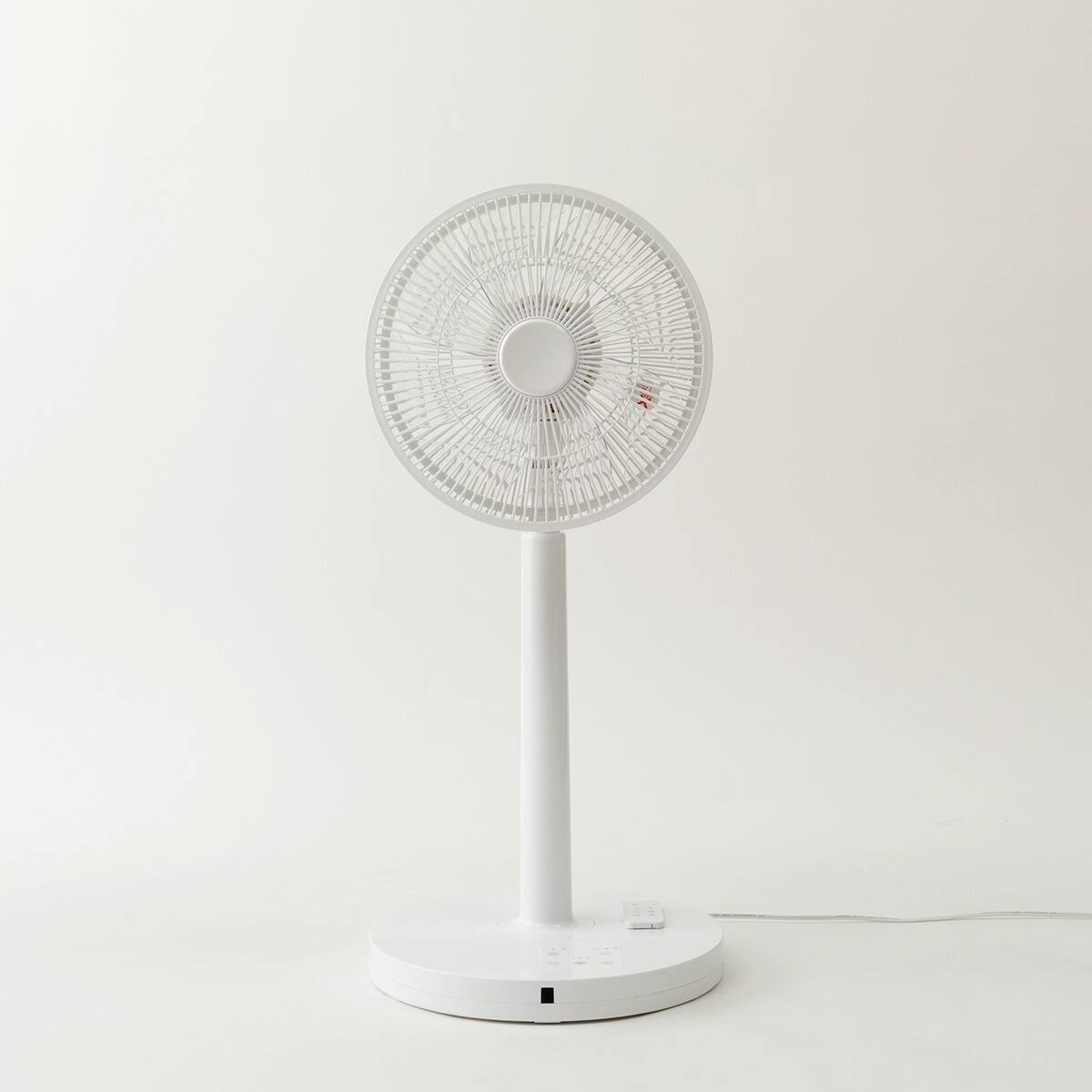DCタイプ リモコン付きハイタイプ扇風機(30cm FU01NR ホワイト