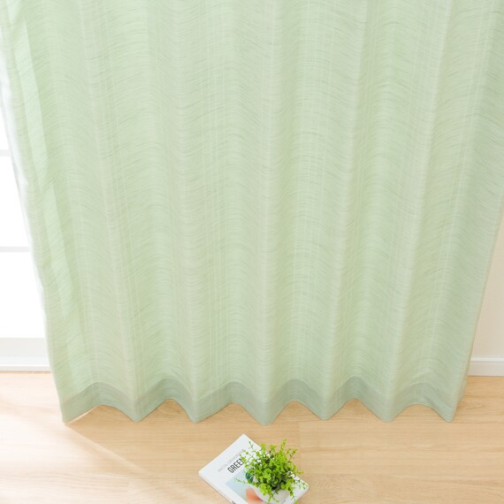 既製カーテン(RD087 グリーン 100X110X2) 3枚目画像