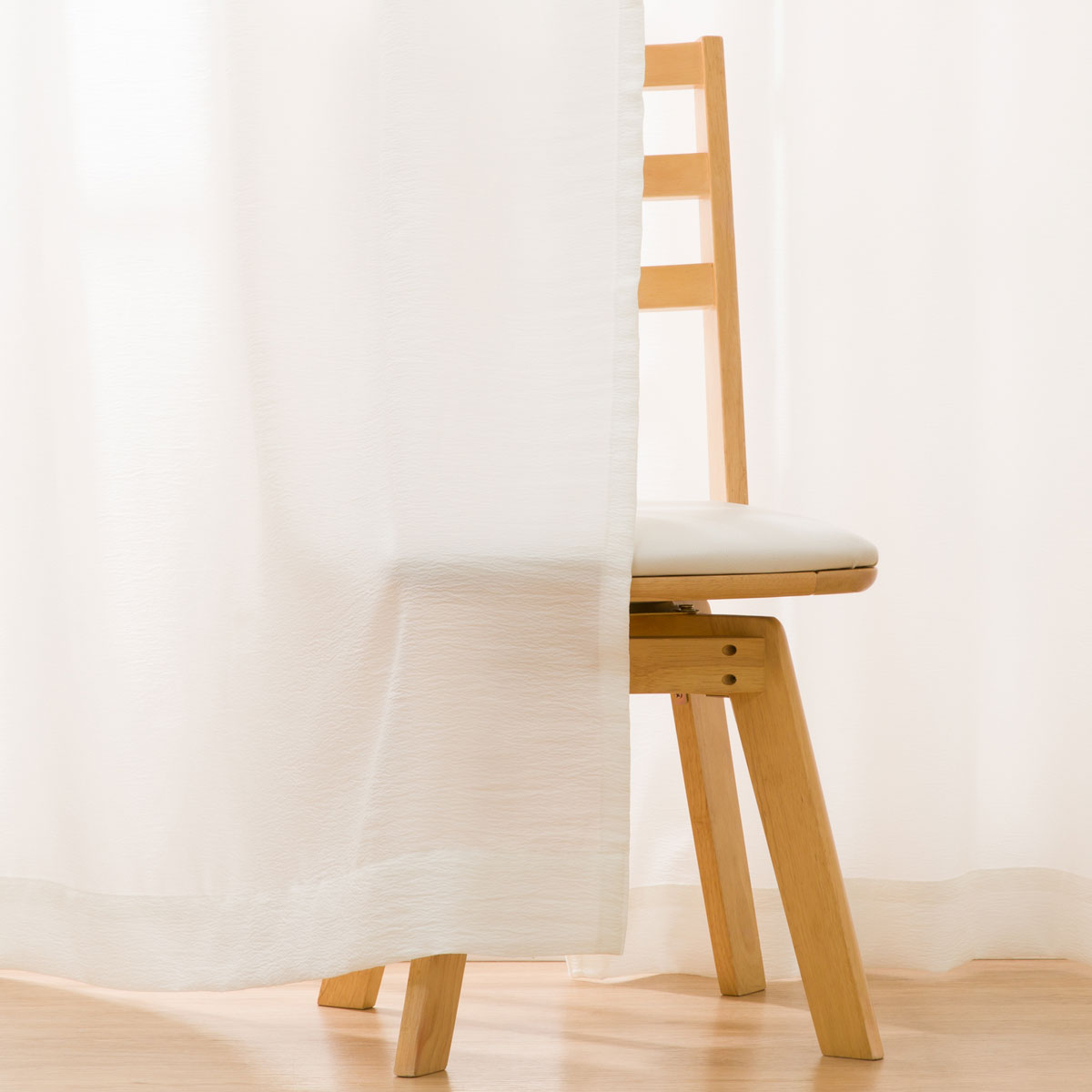 お好みサイズレースカーテン RL079 アイボリー(幅-100/丈221-270cm