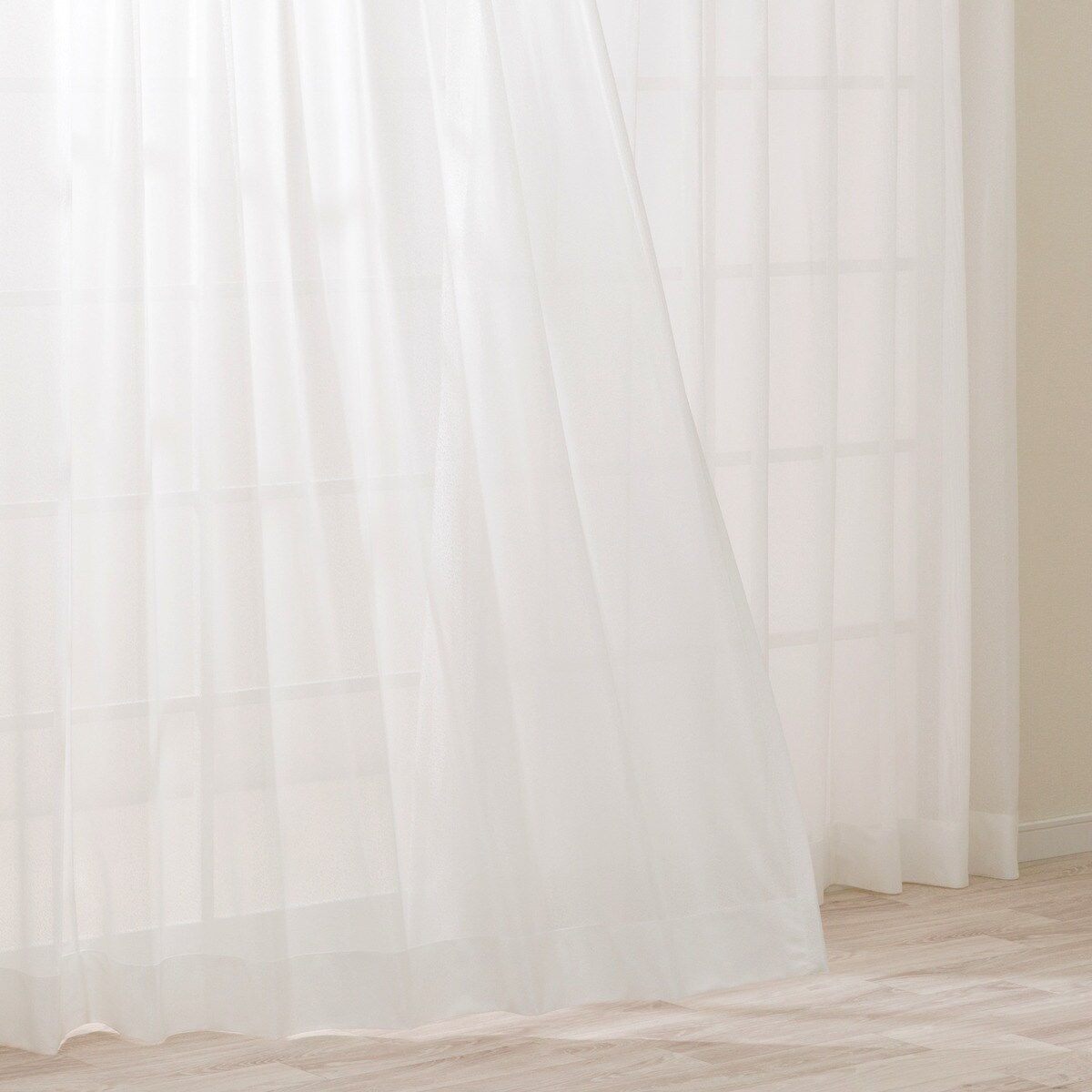 ミラーオーダーレースカーテン デルス2 2倍ヒダ(幅201-300/丈-140cm