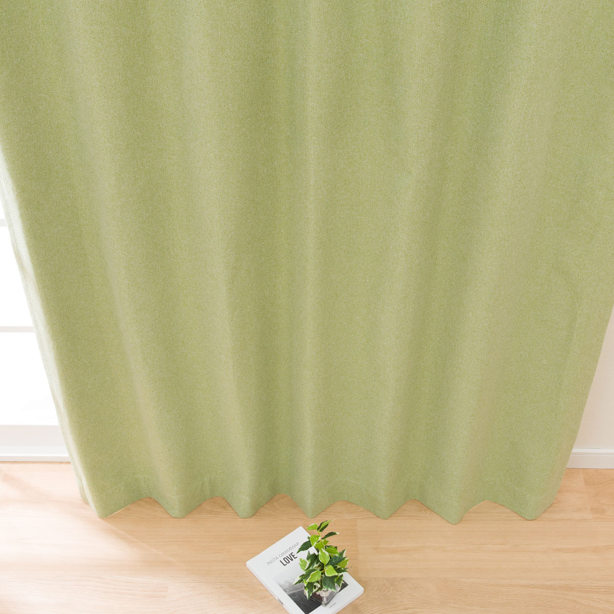 お好みサイズカーテン RD096 イエローグリーン(幅-100/丈171