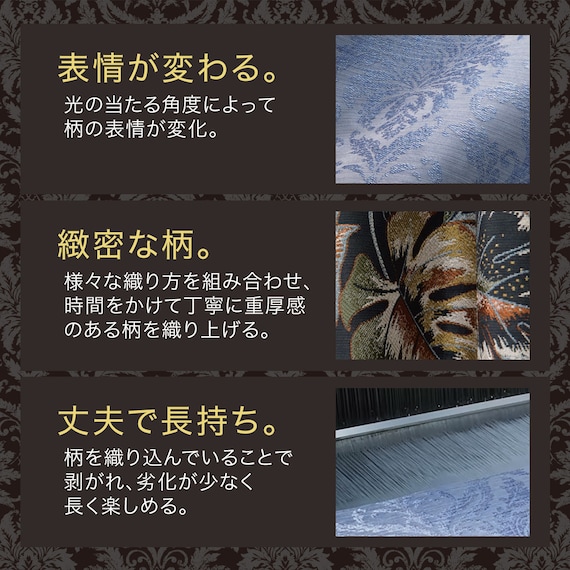 (1枚入り)裏地付き遮光3級・遮熱ジャカードカーテン(PK030 ホワイト 100X200X1) 5枚目画像