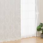 裏地付き遮光2級・遮熱ジャカードカーテン(PK032 ホワイト 100X110X2) 2枚目画像