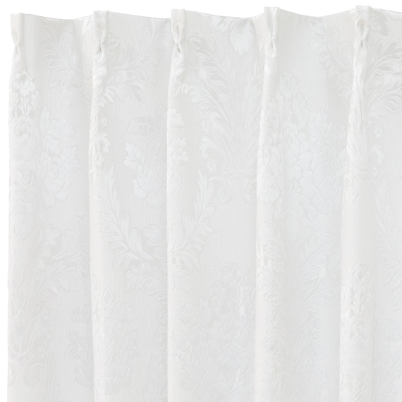 裏地付き遮光2級・遮熱ジャカードカーテン(PK032 ホワイト 100X110X2) 7枚目画像