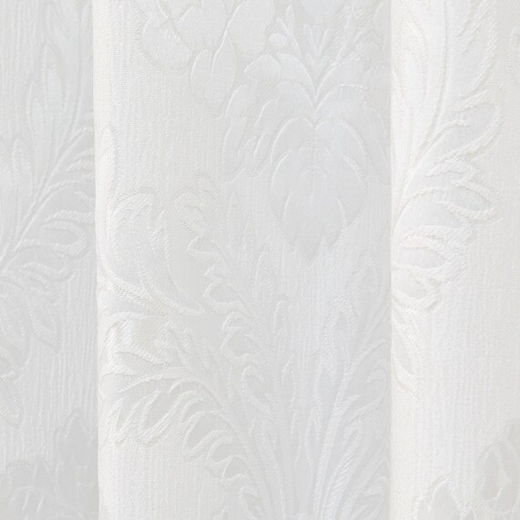 裏地付き遮光2級・遮熱ジャカードカーテン(PK032 ホワイト 100X110X2) 11枚目画像