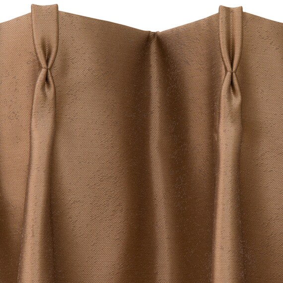 裏地付き遮光2級・遮熱ジャカードカーテン(PK036 ブラウン 100X178X2) 8枚目画像