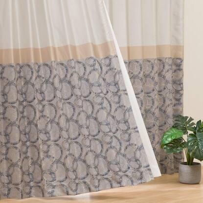 裏地付き遮光2級・遮熱ジャカードカーテン(PK036 グレー 100X200X2