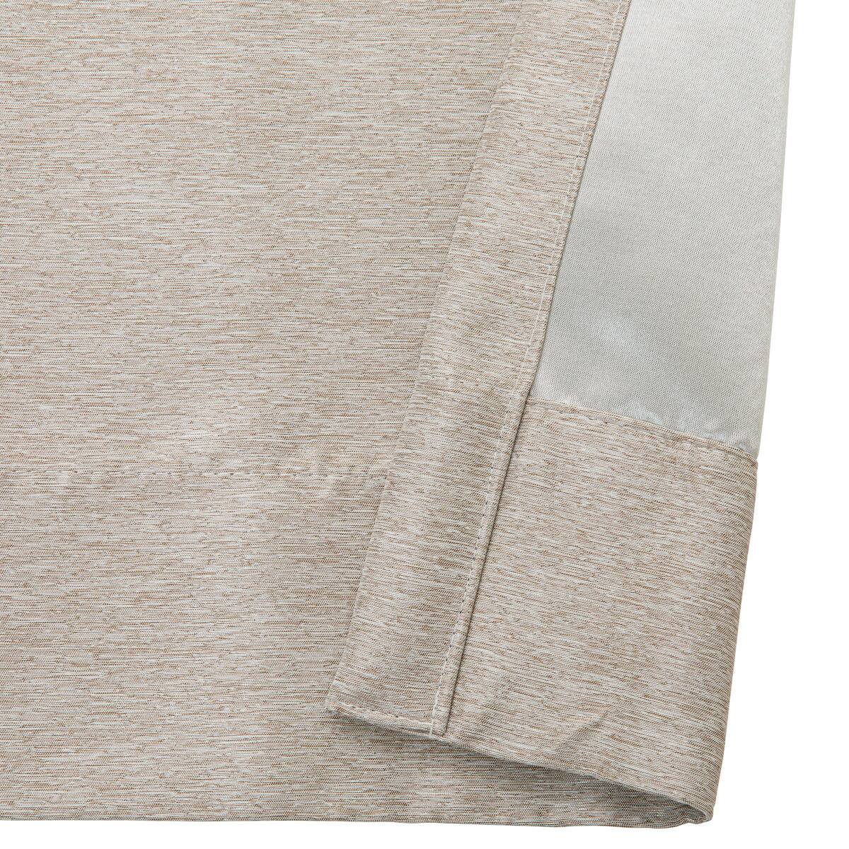 遮光2級・遮熱オーダーカーテン ウーノ3 ベージュ 2倍ヒダ(幅-100/丈