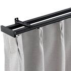 伸縮式 木目調静音カーテンレール(KR3 BK 2M/W) 1枚目画像