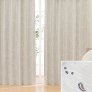 遮光・遮熱ドレープカーテン(シマエナガ柄DH136)