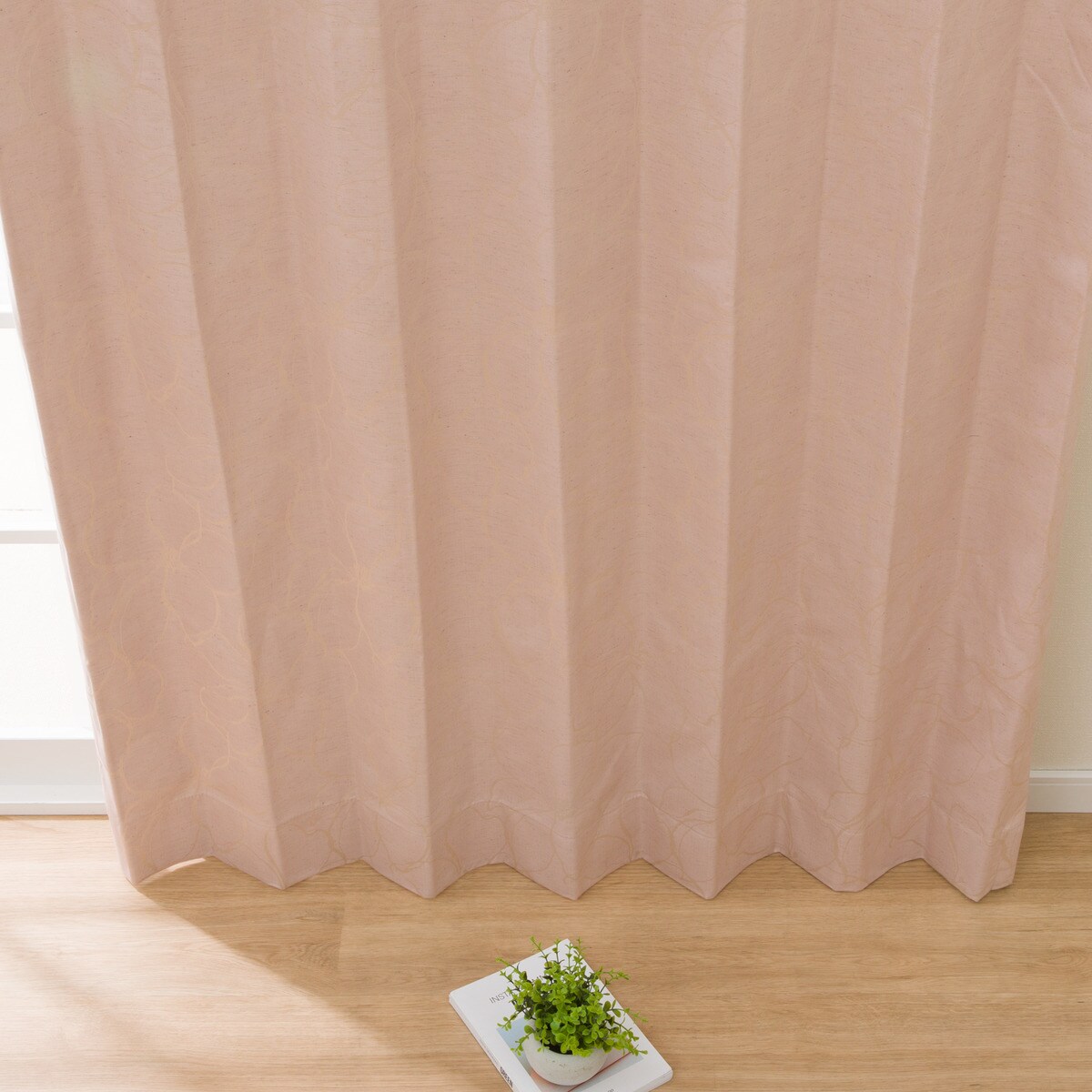 オーダーカーテン受付中① オーダーカーテン OD091C ローズ 2倍ヒダ(幅-100/丈-140cm) | ニトリ