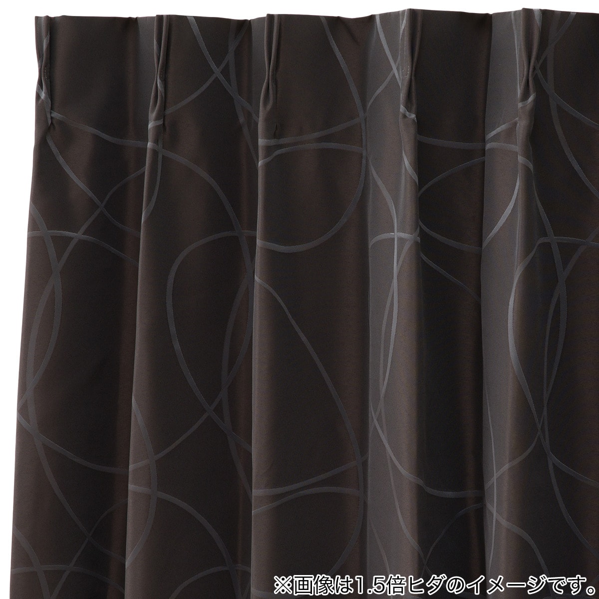ニトリ　オーダーカーテン OD092C ブラック（ダークグレー） 1.5倍ヒダ オーダーカーテン OD092C ブラック 2倍ヒダ(幅-100/丈-140cm) | ニトリ