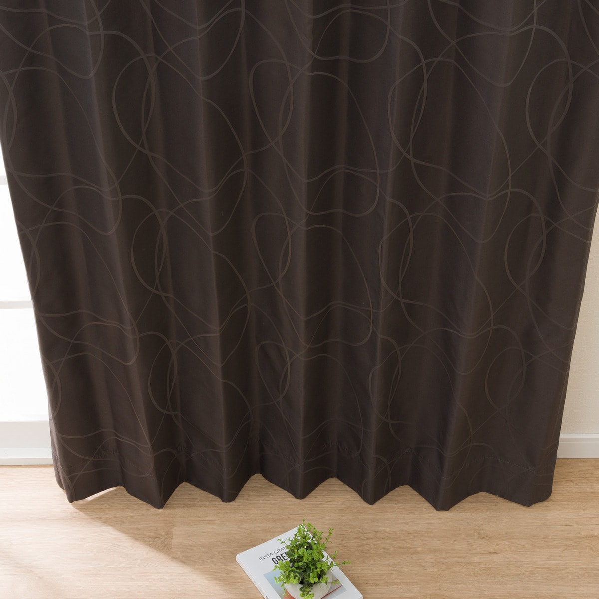 オーダーカーテン OD092C ブラック 2倍ヒダ(幅-100/丈-140cm) | ニトリ