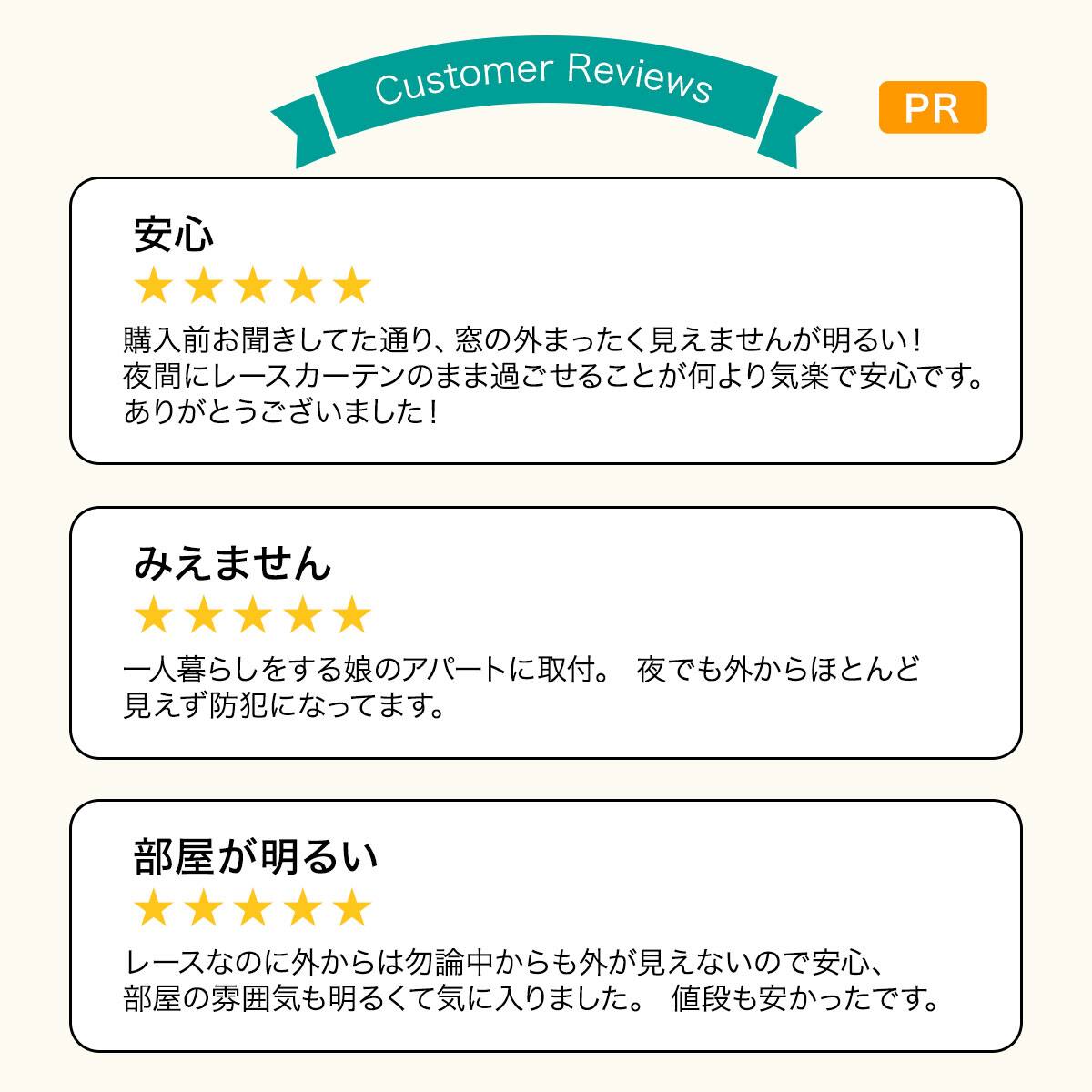 UVカット99%でも光拡散で明るい 遮熱・遮像・採光レースカーテン(RL079