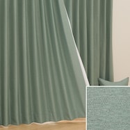 オーダーカーテン スぺリアル2 ターコイズブルー 2倍ヒダ