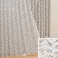 オーダーカーテン OD0105 ブルー 2倍ヒダ