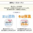 (1枚入り)UVカット99%でも光拡散で明るい 遮熱･遮像･採光レースカーテン(RL083 100X108X1) 8枚目画像