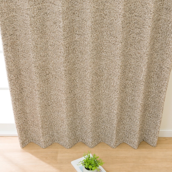 (1枚入り)裏地付き遮光2級・遮熱ジャカードカーテン(PK058 BE 100X135X1) 15枚目画像