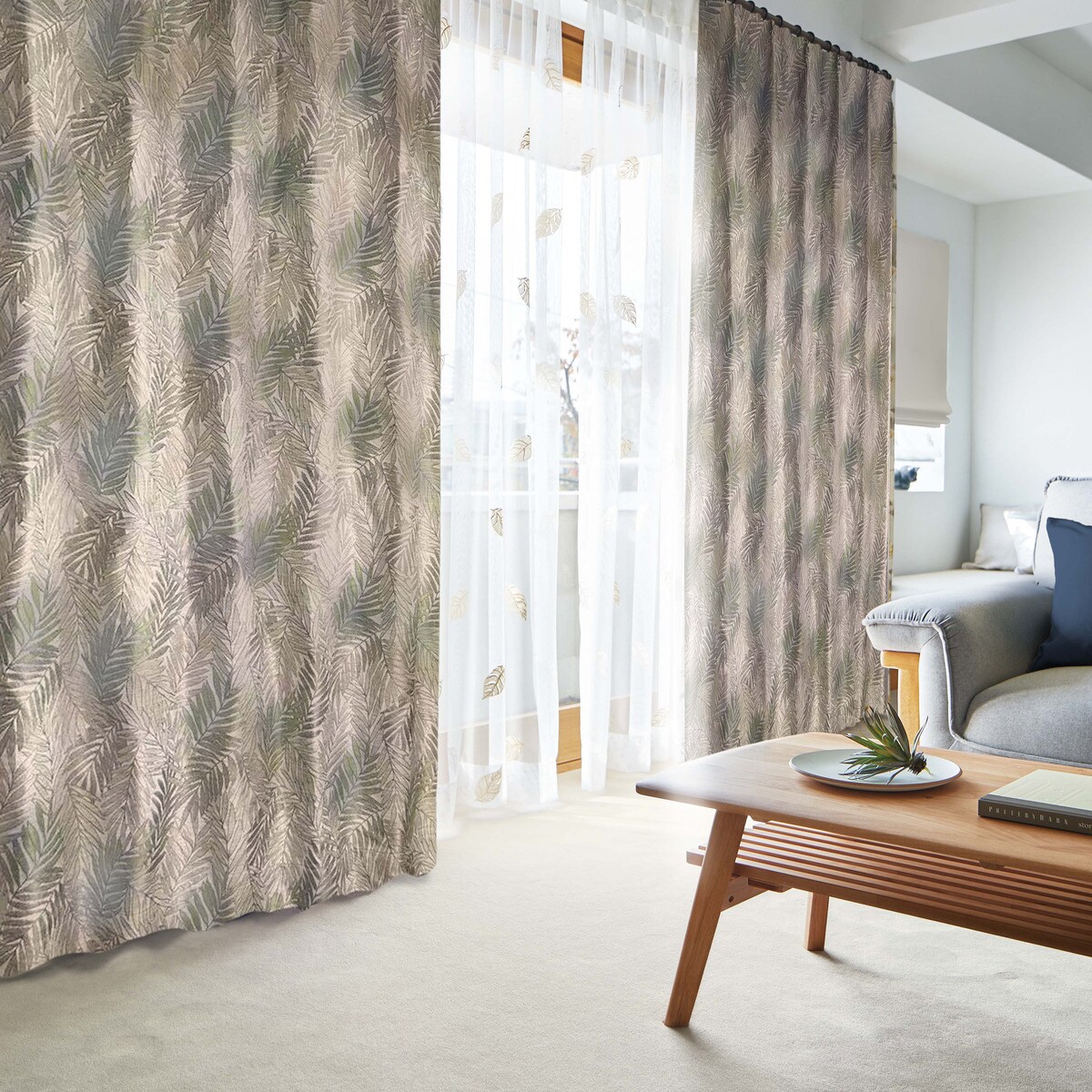 1枚入り)裏地付き遮光2級・遮熱ジャカードカーテン(PK061 NV 100X135X1