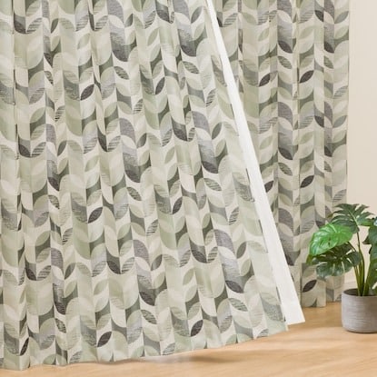 (1枚入り)裏地付き遮光2級・遮熱ジャカードカーテン(PK136 GR 100X110X1) 1枚目画像