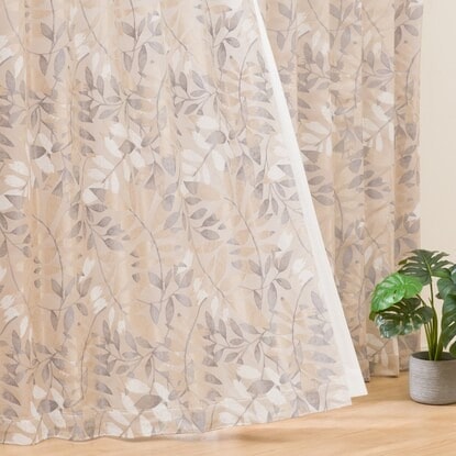 裏地付き遮光2級・遮熱ジャカードカーテン(PK137 100X178X2) 1枚目画像