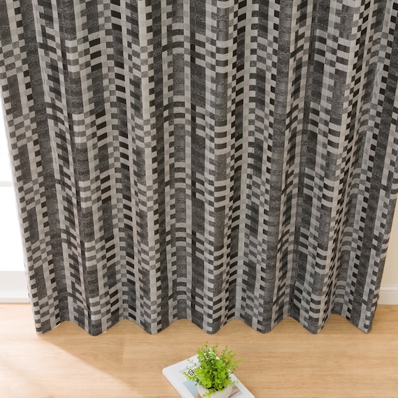 (1枚入り)裏地付き遮光1級・遮熱ジャカードカーテン(PK141 GY 100X110X1) 15枚目画像