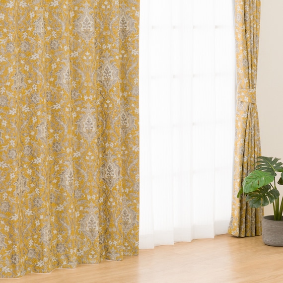 (1枚入り)裏地付き遮光2級・遮熱カーテン(PK143 YE 100X110X1) 3枚目画像