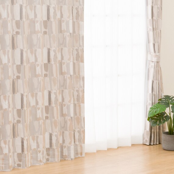 (1枚入り)裏地付き遮光2級・遮熱ジャカードカーテン(PK145 MO 100X110X1) 3枚目画像