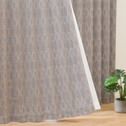 (1枚入り)裏地付き遮光2級・遮熱ジャカードカーテン(PK110 100X200X1) 1枚目画像